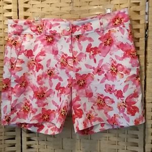 Isaac Mizrahi Floral Tailored Shorts Sz 12
